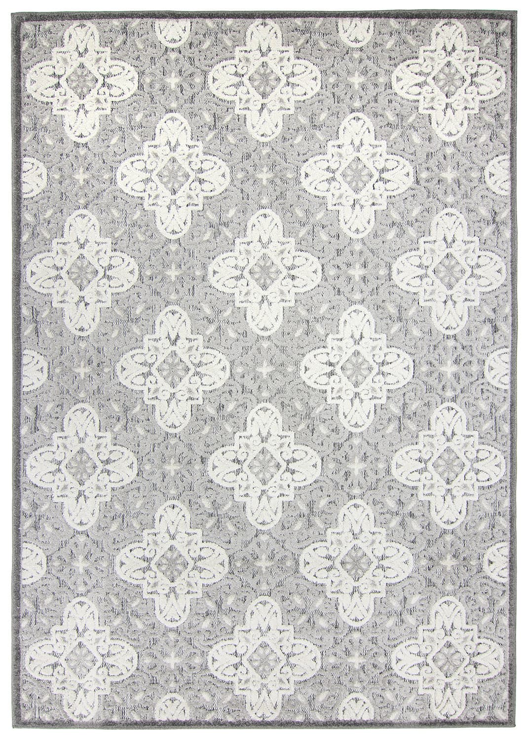 Shaggy Indoor-Outdoor - Hampton (grå) (Storlek: 80 x 150 cm)