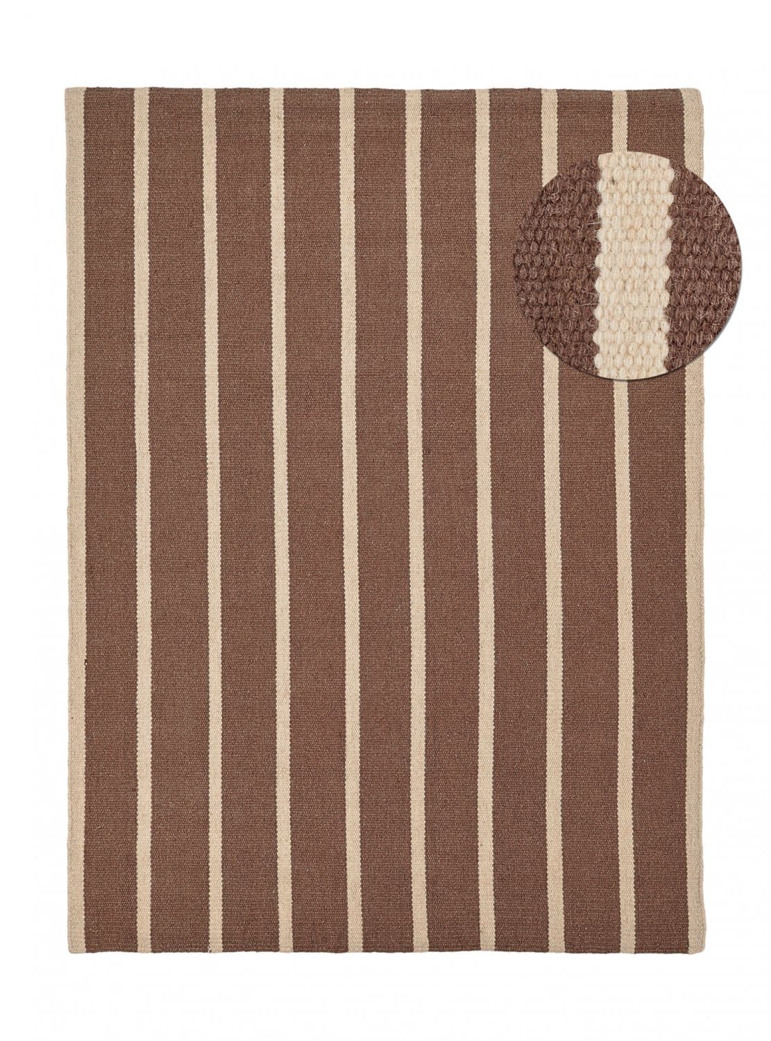 Ullmatta - Luton (natur/deep taupe) (Storlek: 200 x 290 cm)