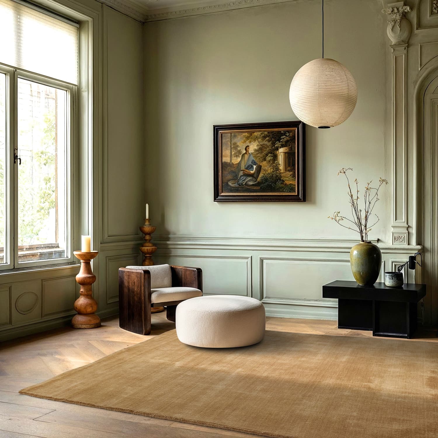 Ullmatta - Rozel Handloom Wool Premium (beige) (Storlek: 200 x 290 cm)