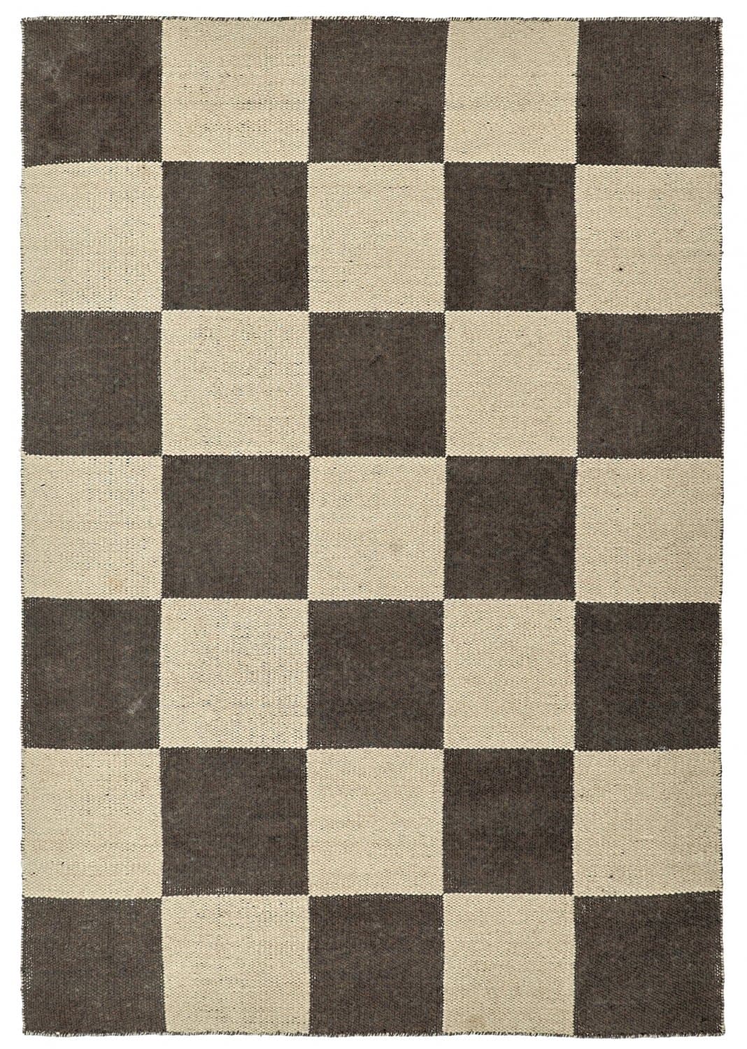 Ullmatta - Scacco (svart/beige) (Storlek: 80 x 150 cm)