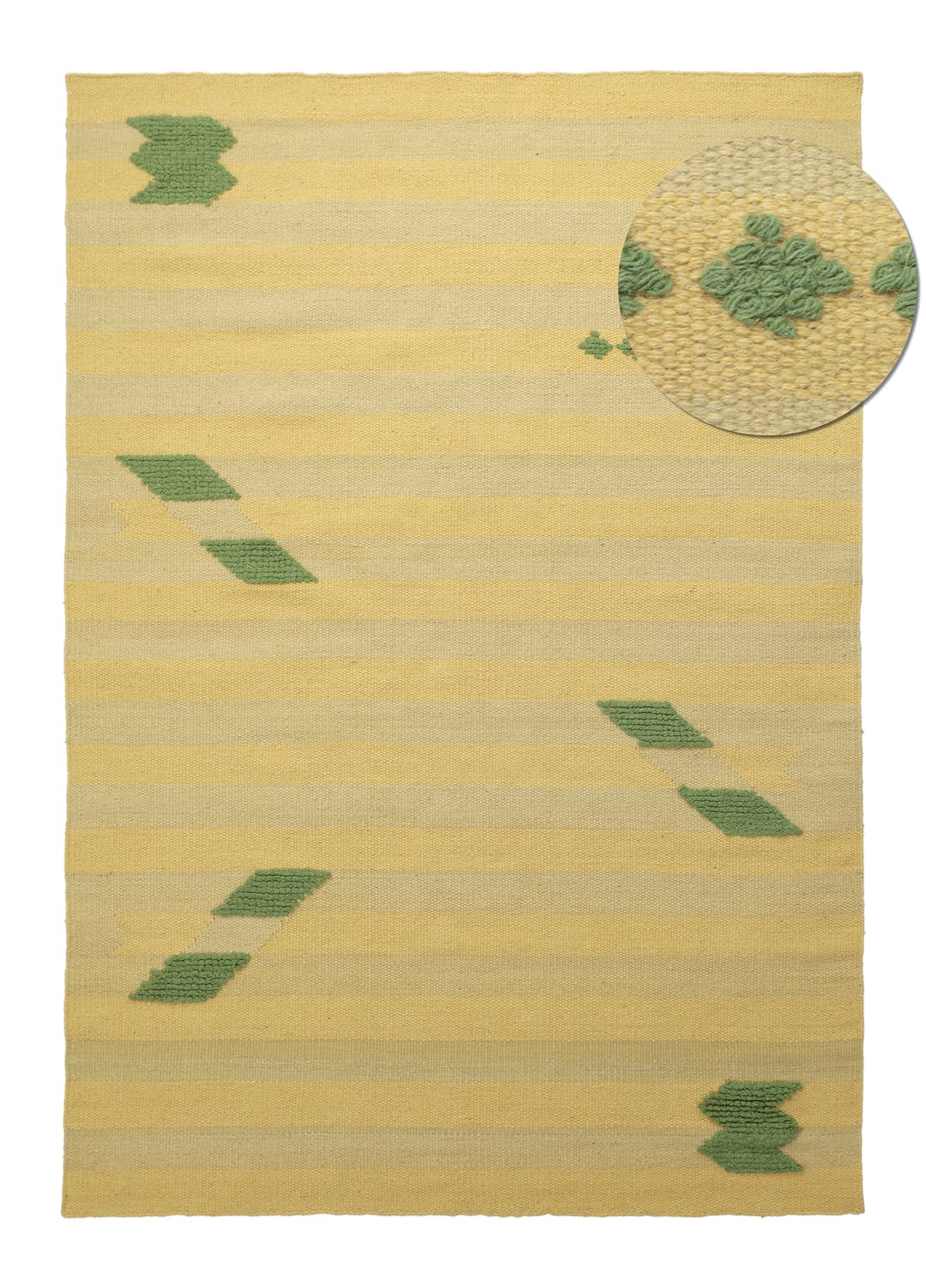 Ullmatta - Serpa (ljusgul) (Storlek: 80 x 150 cm)