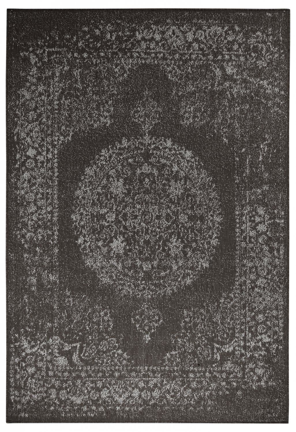 Inomhus- utomhusmatta - Ellstin (svart) (Storlek: 160 x 230 cm)