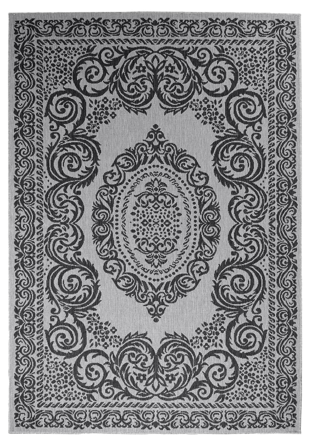 Inomhus- utomhusmatta - Sylvaine (svart) (Storlek: 160 x 230 cm)