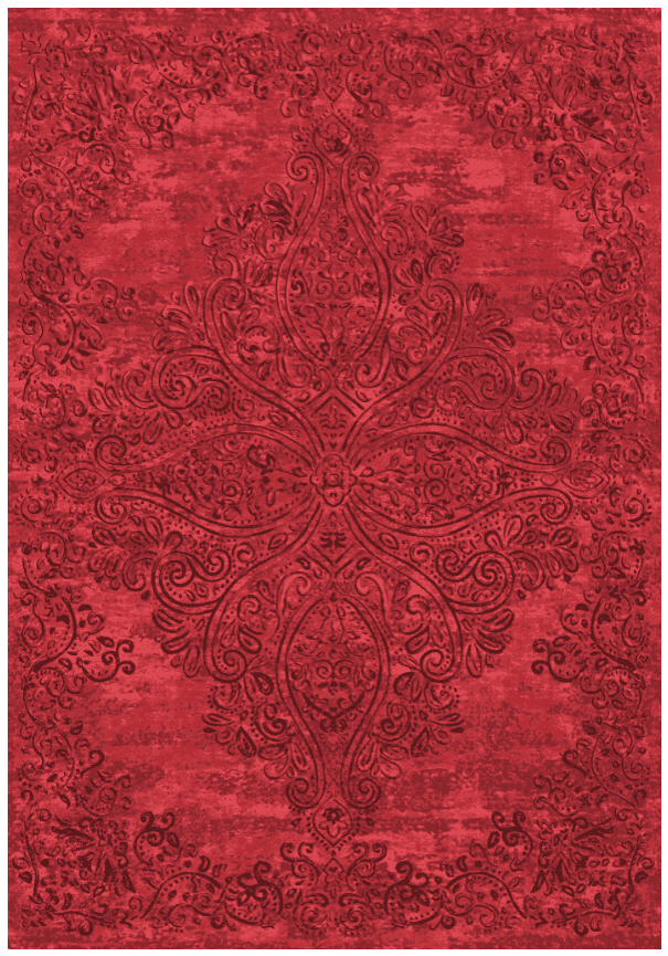 Wiltonmatta - Valenza (röd) (Storlek: 200 x 280 cm)