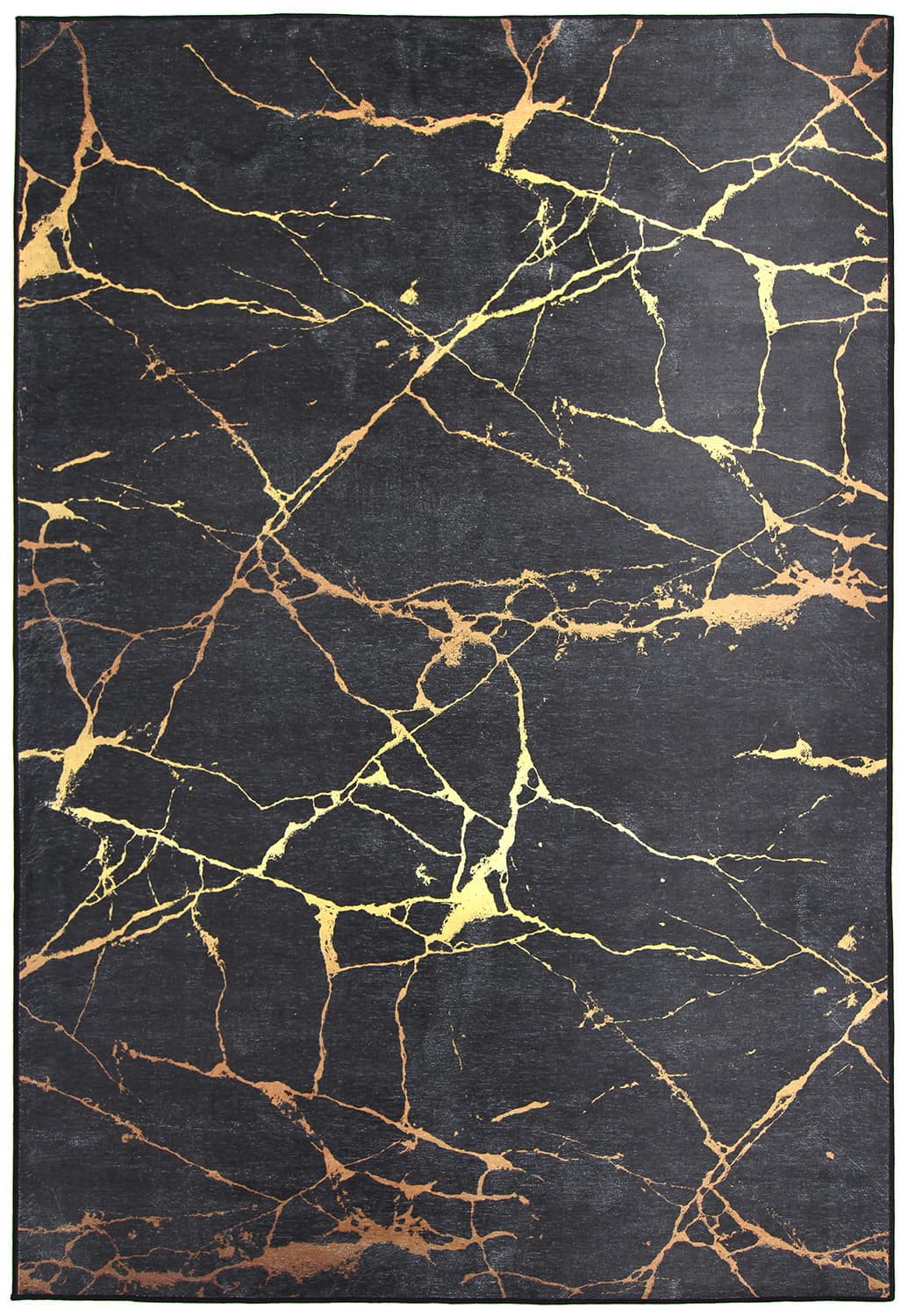 Wiltonmatta - Vieste (antracit/guld) (Storlek: 200 x 200 cm)