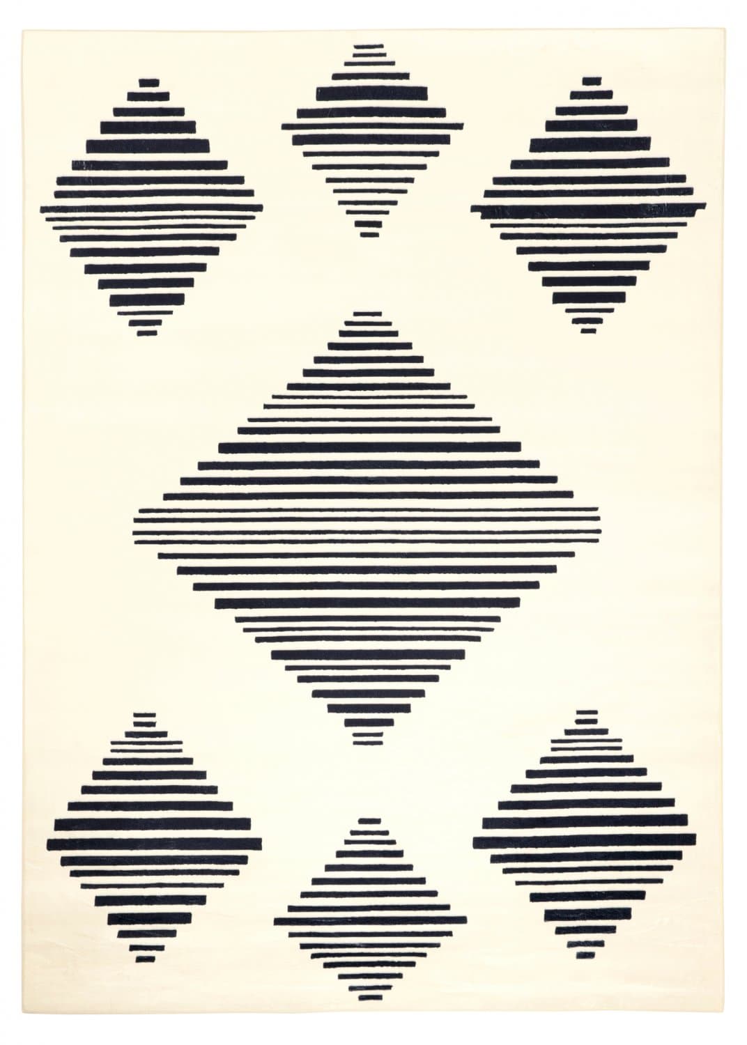 Wiltonmatta - Carmen (creme/svart) (Storlek: 200 x 280 cm)