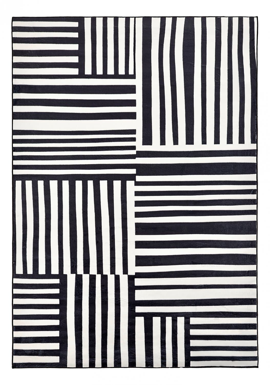 Wiltonmatta - Joma (svart/vit) (Storlek: 200 x 280 cm)